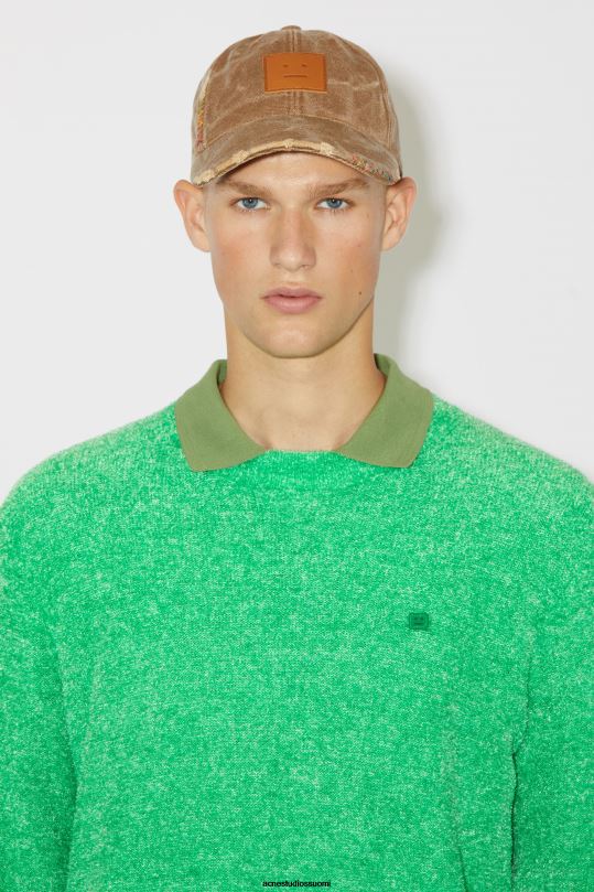 Acne Studios vaatteet kirkkaanvihreä 0VF2B929 pyöreä kaula-aukkoinen unisex-neulepusero