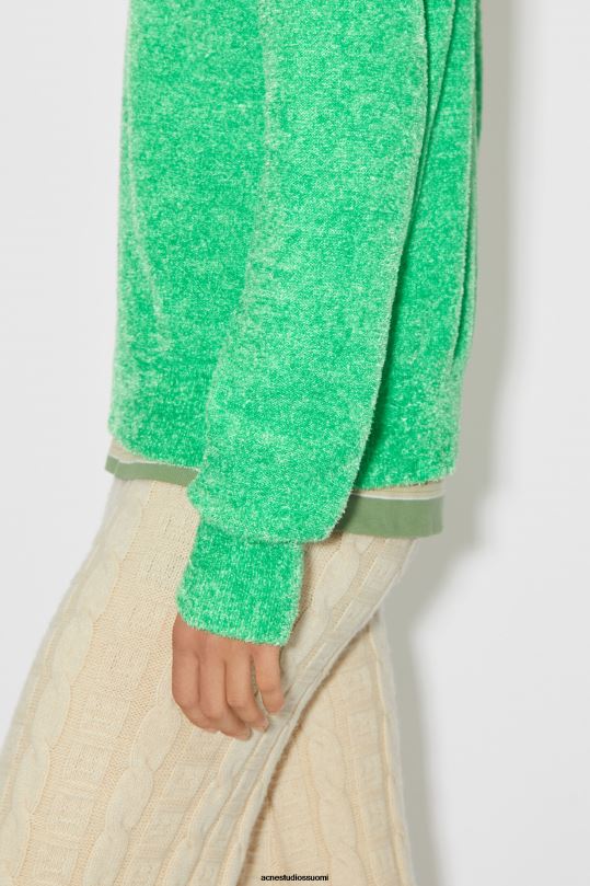 Acne Studios vaatteet kirkkaanvihreä 0VF2B929 pyöreä kaula-aukkoinen unisex-neulepusero
