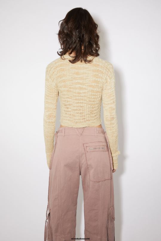 Acne Studios vaatteet kylmä beige 0VF2B117 leveä resori neuletakki