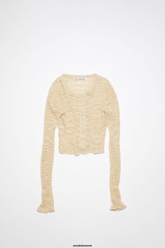 Acne Studios vaatteet kylmä beige 0VF2B117 leveä resori neuletakki