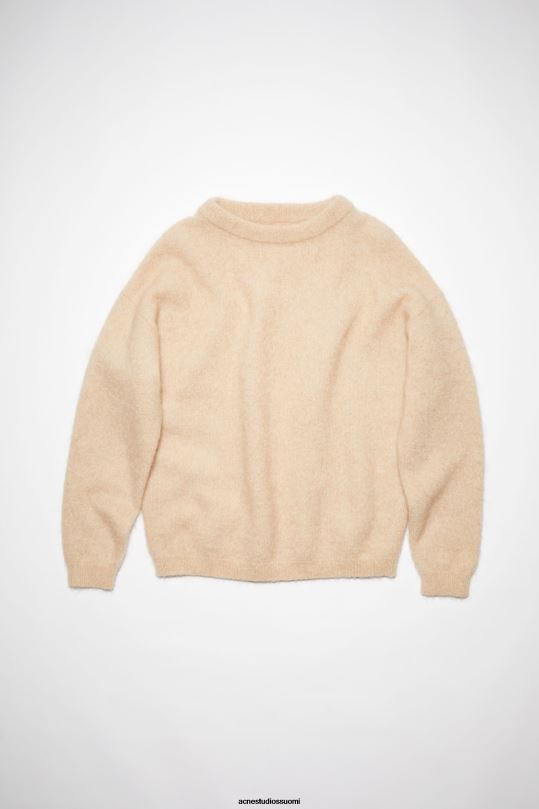 Acne Studios vaatteet lämmin beige 0VF2B426 pyöreä kauluspusero