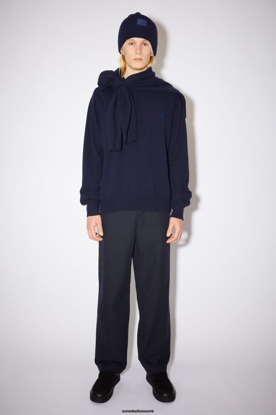 Acne Studios vaatteet laivasto 0VF2B1197 villainen pyöreäkauluksinen pusero