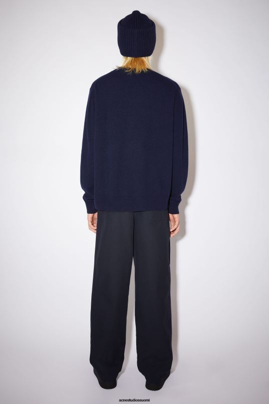Acne Studios vaatteet laivasto 0VF2B1197 villainen pyöreäkauluksinen pusero