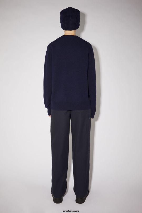 Acne Studios vaatteet laivasto 0VF2B436 villainen pyöreäkauluksinen pusero
