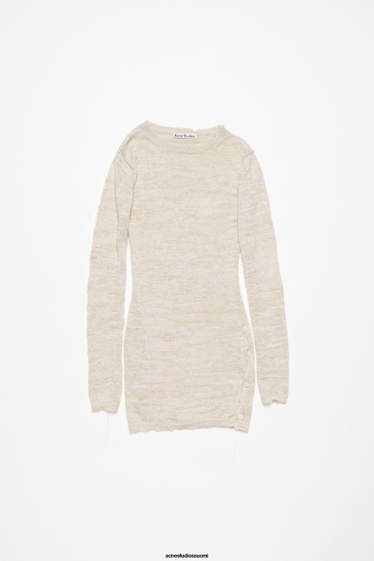 Acne Studios vaatteet luonnonvalkoinen 0VF2B74 pyöreä kaula-aukkoinen toppi