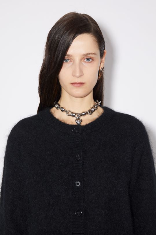 Acne Studios vaatteet musta 0VF2B108 villainen mohair neuletakki