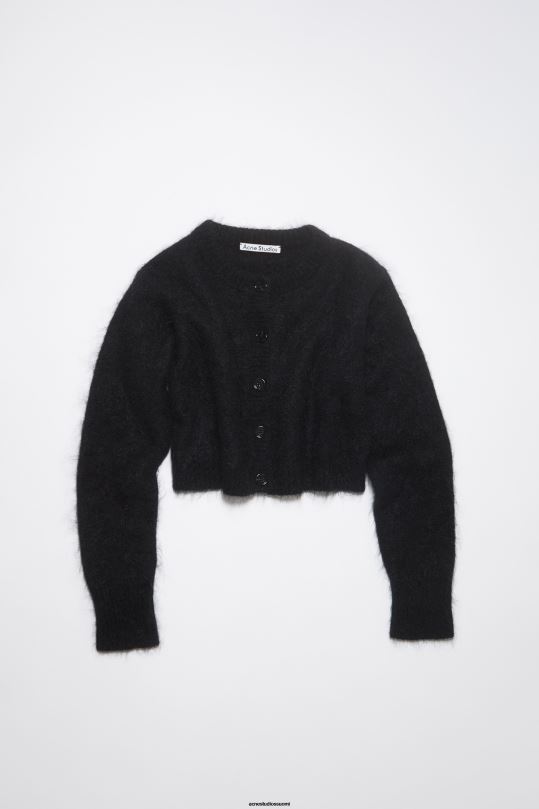 Acne Studios vaatteet musta 0VF2B108 villainen mohair neuletakki