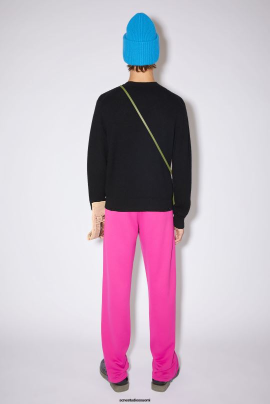 Acne Studios vaatteet musta 0VF2B1179 villainen V-kaula-aukkoinen villapaita unisex