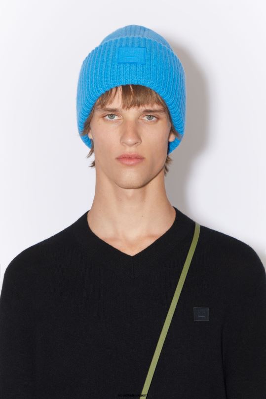 Acne Studios vaatteet musta 0VF2B1179 villainen V-kaula-aukkoinen villapaita unisex