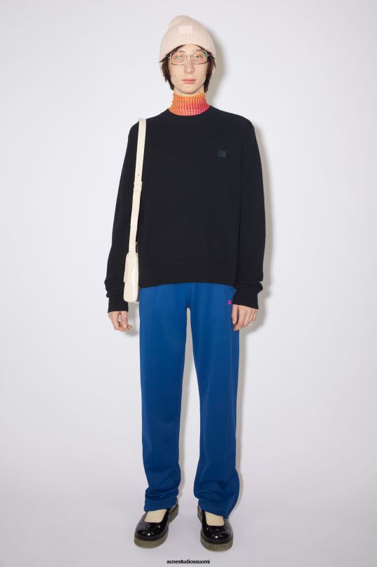 Acne Studios vaatteet musta 0VF2B1185 pyöreä kaula-aukkoinen neule unisex