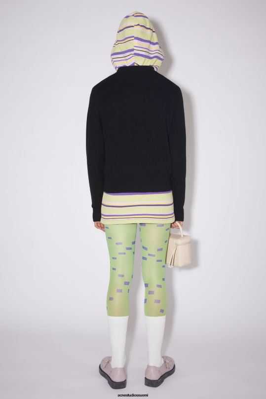 Acne Studios vaatteet musta 0VF2B413 villainen V-kaula-aukkoinen villapaita unisex