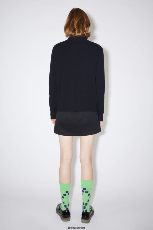 Acne Studios vaatteet musta 0VF2B419 pyöreä kaula-aukkoinen neule unisex