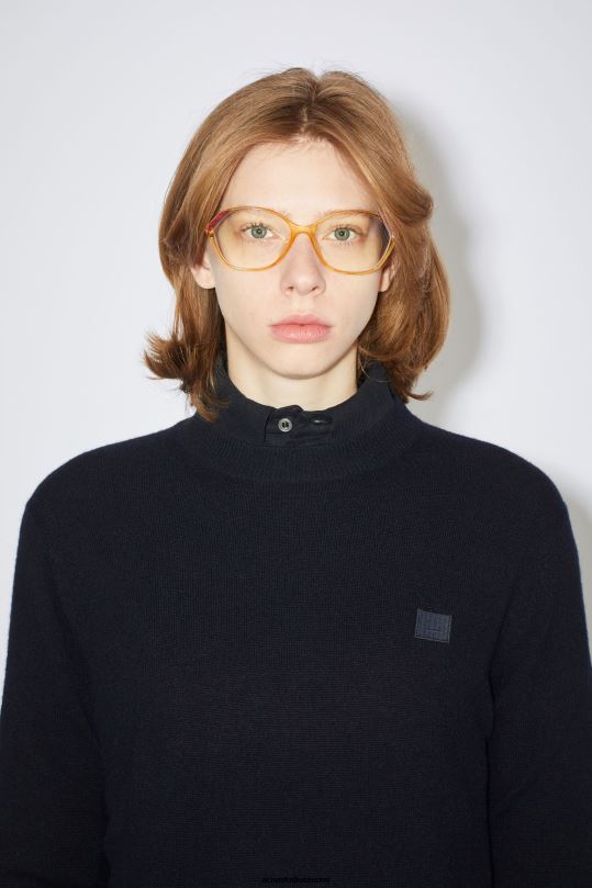 Acne Studios vaatteet musta 0VF2B419 pyöreä kaula-aukkoinen neule unisex