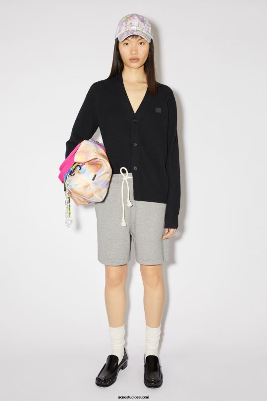 Acne Studios vaatteet musta 0VF2B91 V-kaula-aukkoinen unisex-neuletakki