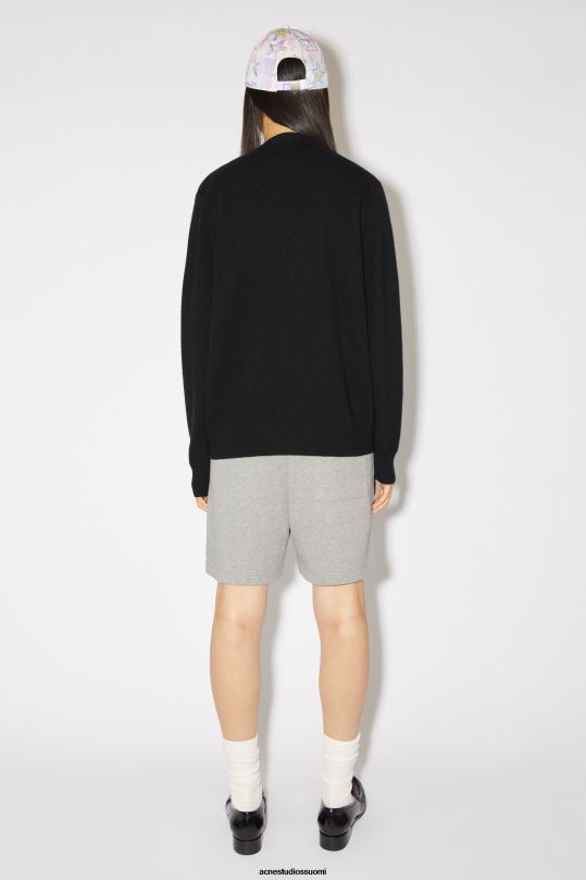 Acne Studios vaatteet musta 0VF2B91 V-kaula-aukkoinen unisex-neuletakki
