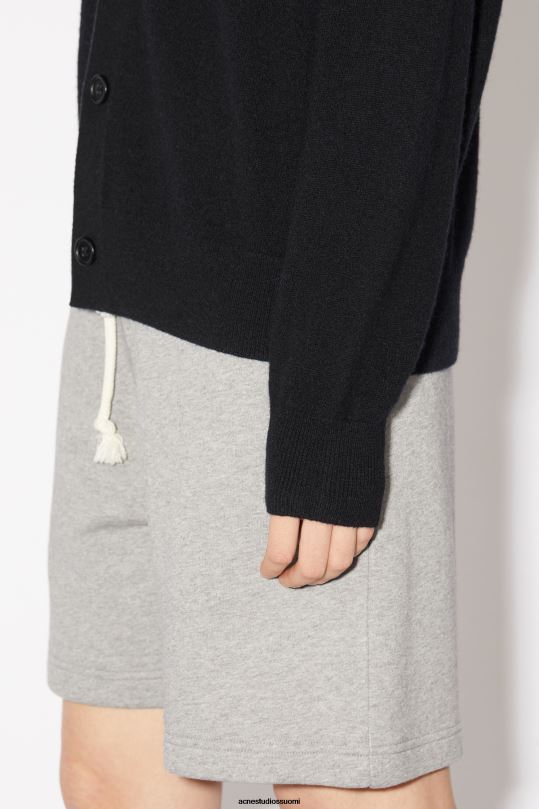 Acne Studios vaatteet musta 0VF2B91 V-kaula-aukkoinen unisex-neuletakki