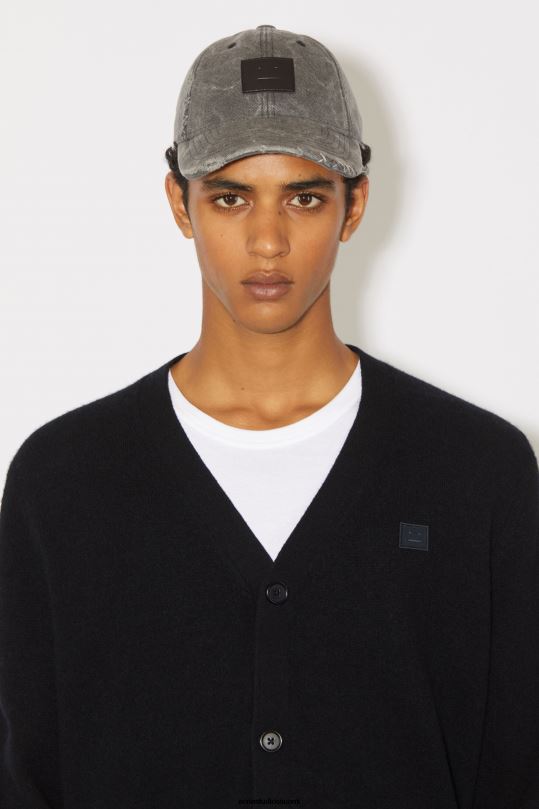 Acne Studios vaatteet musta 0VF2B943 V-kaula-aukkoinen unisex-neuletakki