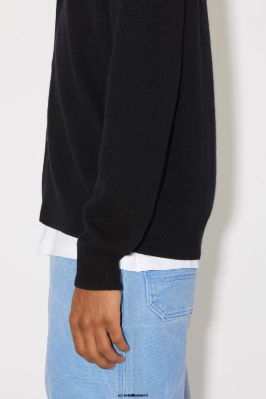 Acne Studios vaatteet musta 0VF2B943 V-kaula-aukkoinen unisex-neuletakki