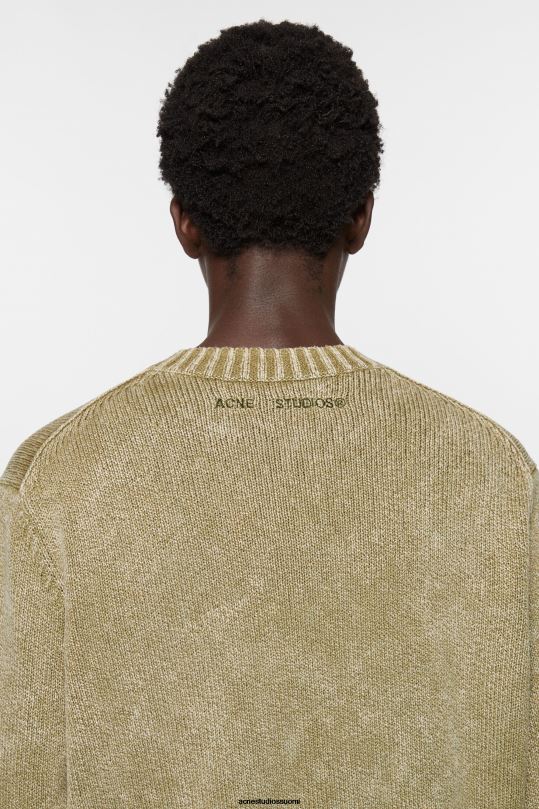 Acne Studios vaatteet oliivinvihreä 0VF2B1098 happopesu jumpperi