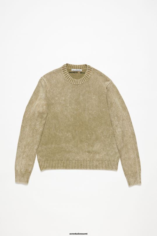 Acne Studios vaatteet oliivinvihreä 0VF2B1098 happopesu jumpperi