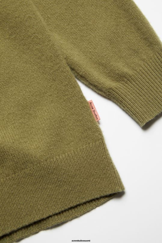 Acne Studios vaatteet oliivinvihreä 0VF2B1112 hupullinen kashmirsekoituspusero