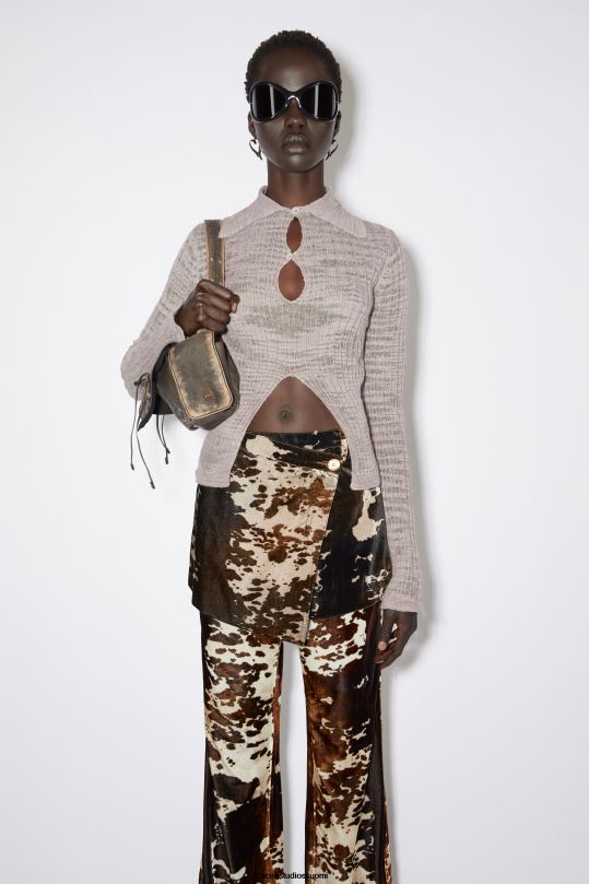 Acne Studios vaatteet pölyinen lila 0VF2B118 leveä kylkipusero