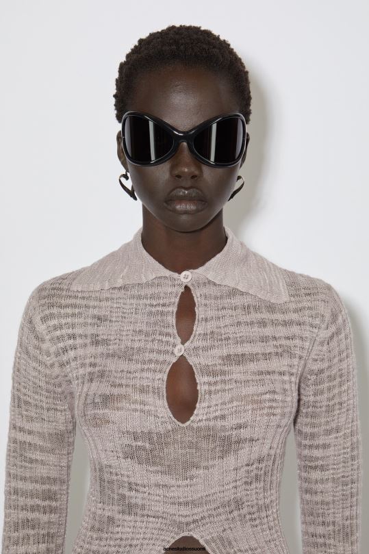 Acne Studios vaatteet pölyinen lila 0VF2B118 leveä kylkipusero