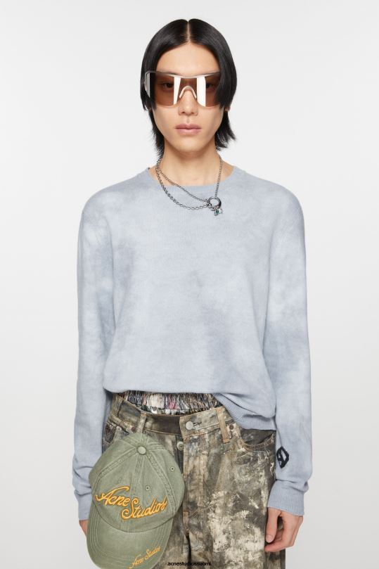 Acne Studios vaatteet pölyinen sininen 0VF2B921 pyöreä kauluspusero