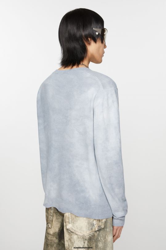 Acne Studios vaatteet pölyinen sininen 0VF2B921 pyöreä kauluspusero