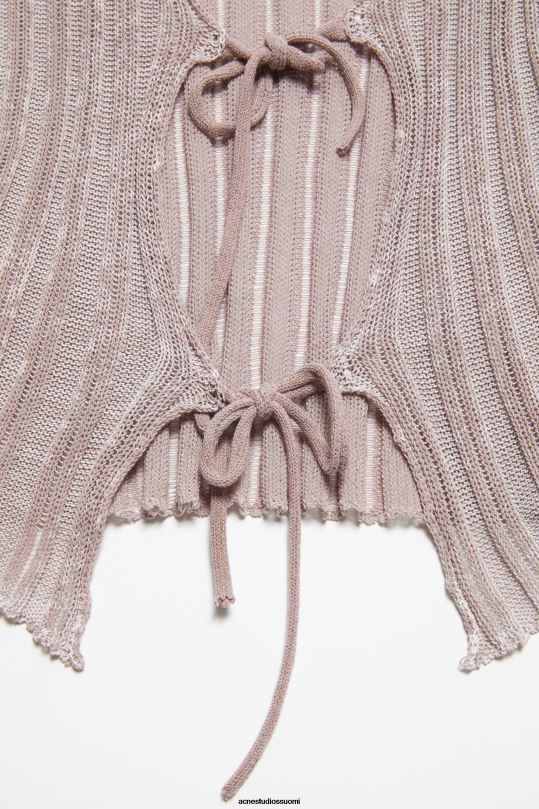Acne Studios vaatteet pölyinen vaaleanpunainen 0VF2B63 puseron solmun yksityiskohdat