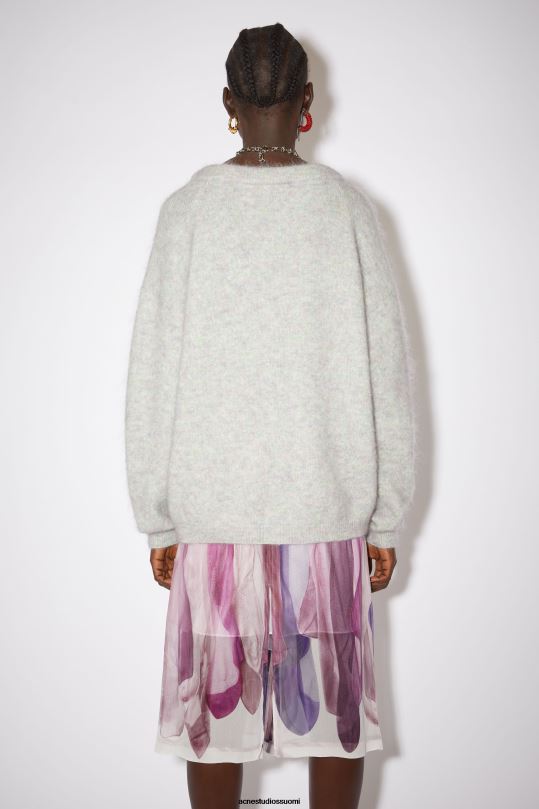 Acne Studios vaatteet pehmeä vihreä melansi 0VF2B424 pyöreä kauluspusero
