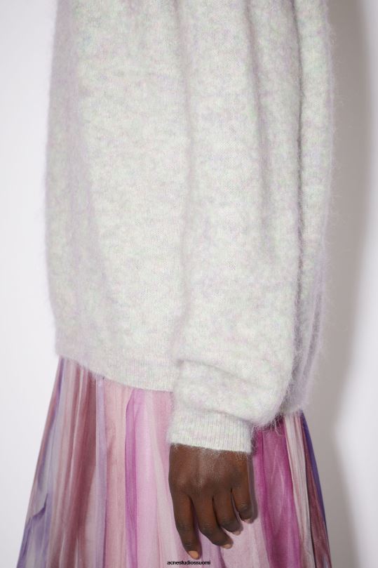 Acne Studios vaatteet pehmeä vihreä melansi 0VF2B424 pyöreä kauluspusero