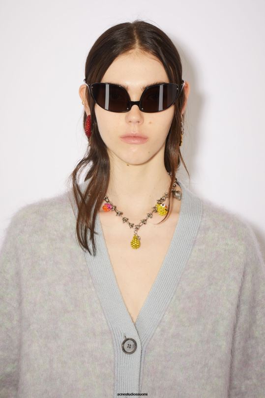 Acne Studios vaatteet pehmeä vihreä melansi 0VF2B428 villainen mohair neuletakki