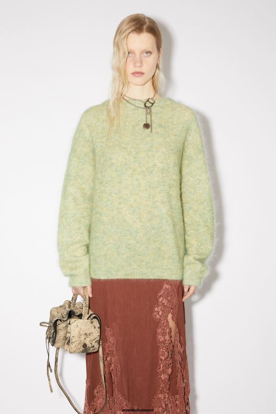 Acne Studios vaatteet pistaasin vihreä 0VF2B102 villainen mohairpusero