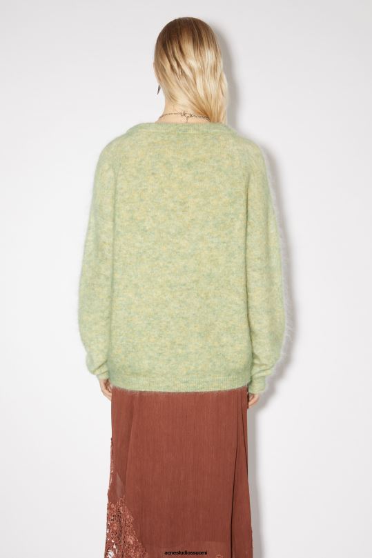 Acne Studios vaatteet pistaasin vihreä 0VF2B102 villainen mohairpusero