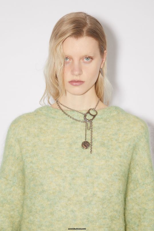 Acne Studios vaatteet pistaasin vihreä 0VF2B102 villainen mohairpusero