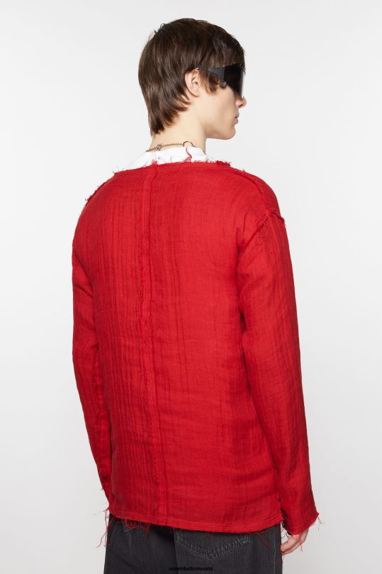 Acne Studios vaatteet punainen 0VF2B997 ryppyinen pusero
