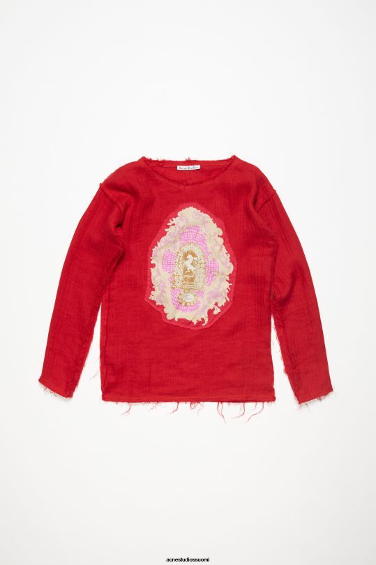 Acne Studios vaatteet punainen 0VF2B997 ryppyinen pusero