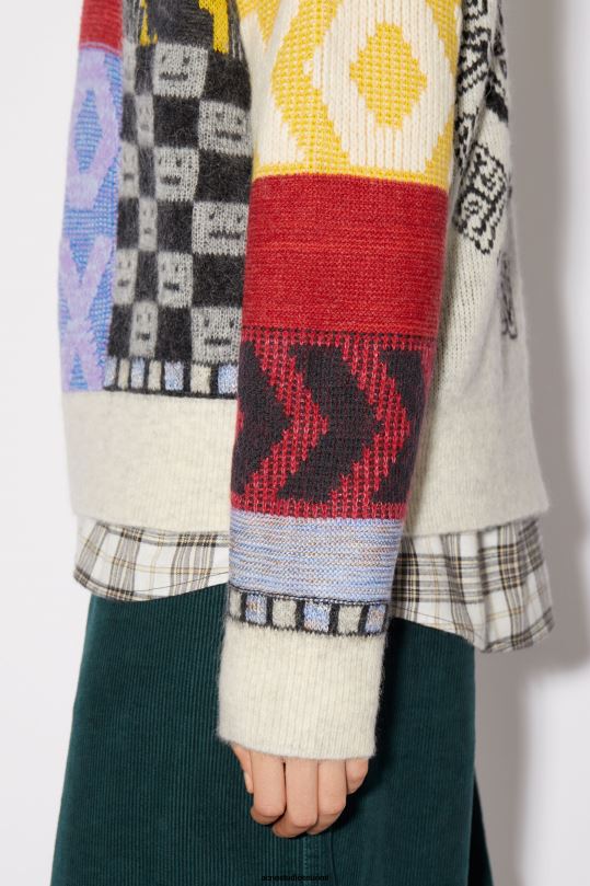Acne Studios vaatteet ruiskukansininen/multi 0VF2B92 tilkkutukka unisex-neule