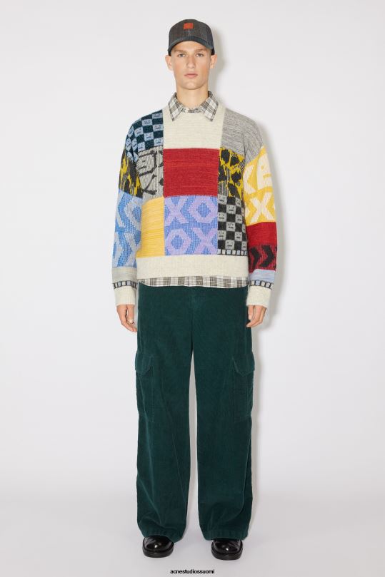 Acne Studios vaatteet ruiskukansininen/multi 0VF2B935 tilkkutukka unisex-neule