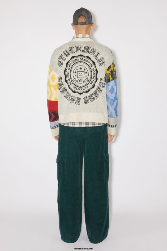 Acne Studios vaatteet ruiskukansininen/multi 0VF2B935 tilkkutukka unisex-neule