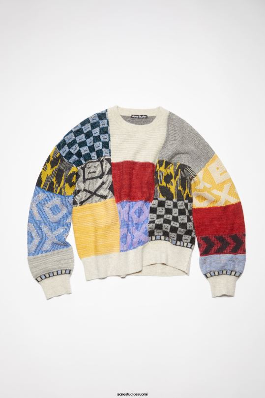 Acne Studios vaatteet ruiskukansininen/multi 0VF2B935 tilkkutukka unisex-neule