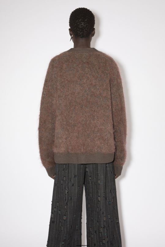 Acne Studios vaatteet ruskea/sininen melansi 0VF2B111 villainen mohair neuletakki