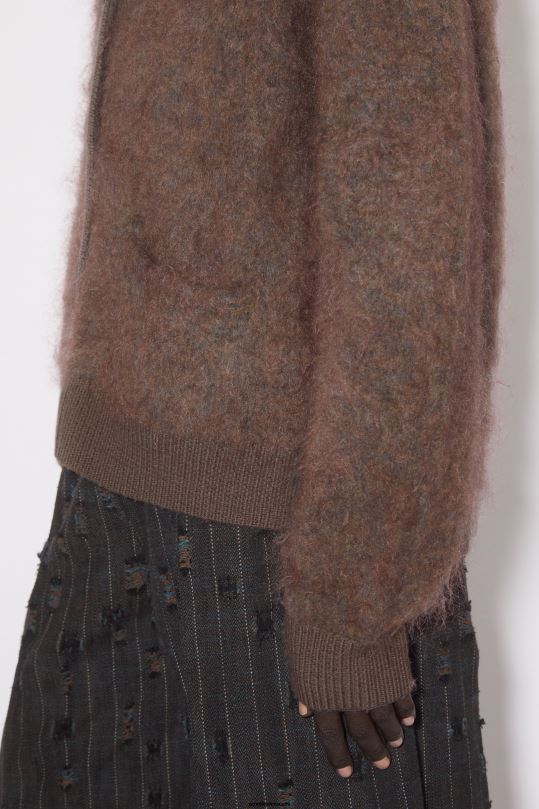 Acne Studios vaatteet ruskea/sininen melansi 0VF2B111 villainen mohair neuletakki