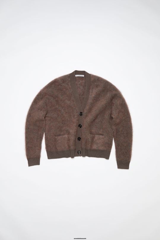 Acne Studios vaatteet ruskea/sininen melansi 0VF2B111 villainen mohair neuletakki