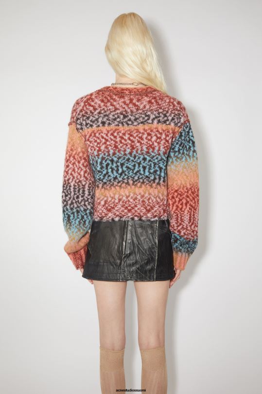 Acne Studios vaatteet ruskea/sininen multi 0VF2B114 villasekoituspusero