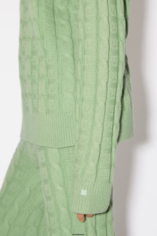 Acne Studios vaatteet salvian vihreä 0VF2B89 kaapelivillapusero unisex