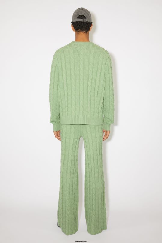 Acne Studios vaatteet salvian vihreä 0VF2B934 kaapelivillapusero unisex