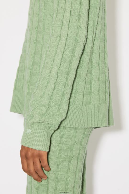 Acne Studios vaatteet salvian vihreä 0VF2B934 kaapelivillapusero unisex