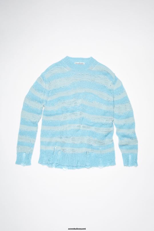 Acne Studios vaatteet taivaansininen/jauheensininen 0VF2B99 ahdistunut raitapusero